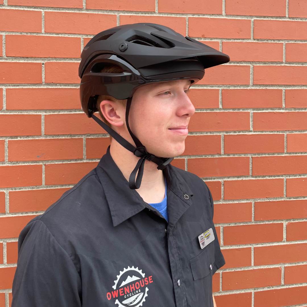 Person wearing a Giro Manifest Spherical Helmet
