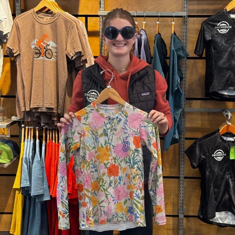 Riley holding an Ostroy jersey