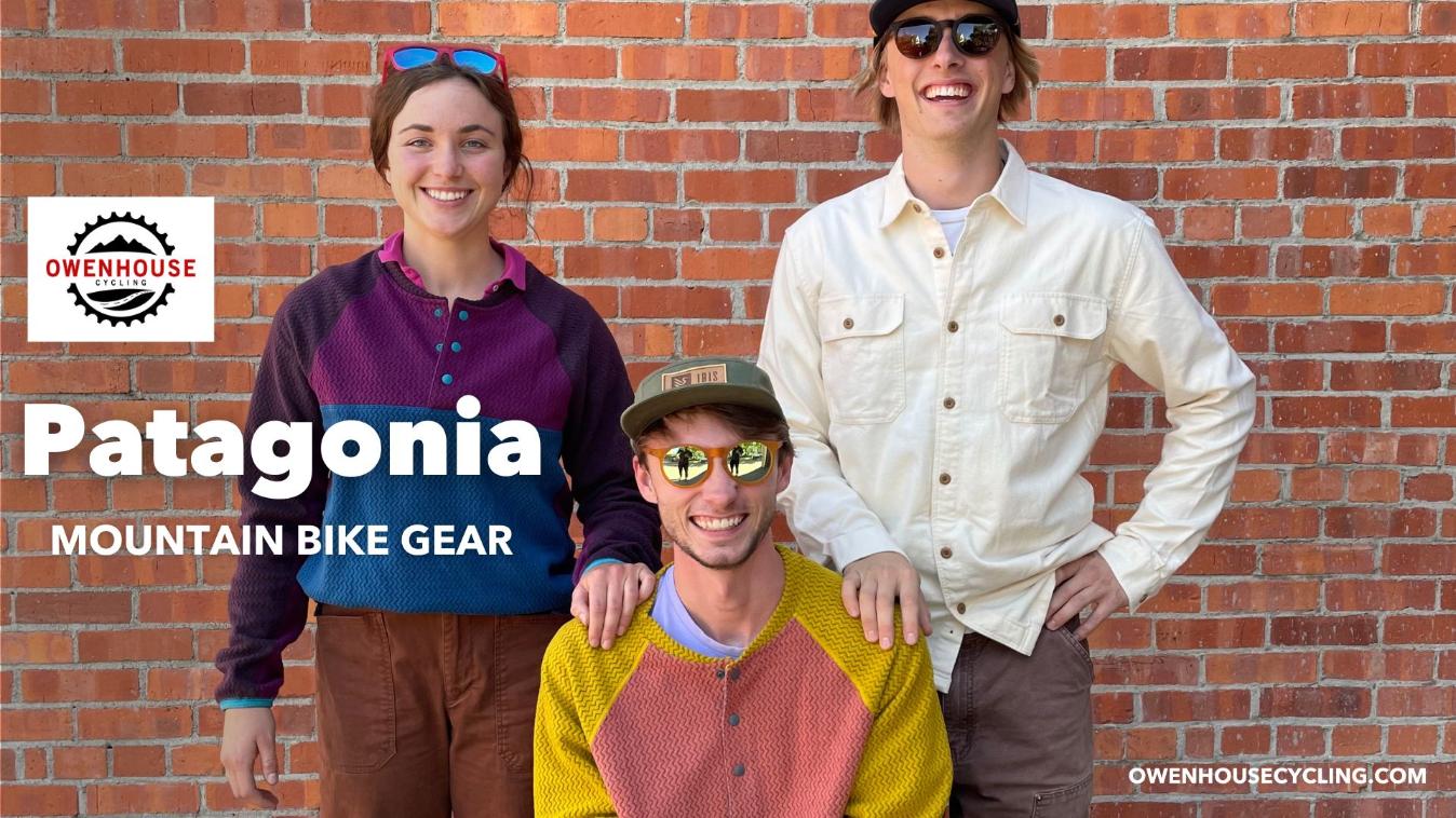 Three Owenhouse Cycling team member's wearing Patagonia clothing.