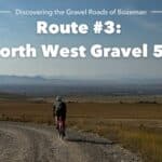 picture of gravel rider on Bozeman North West Gravel 50 route