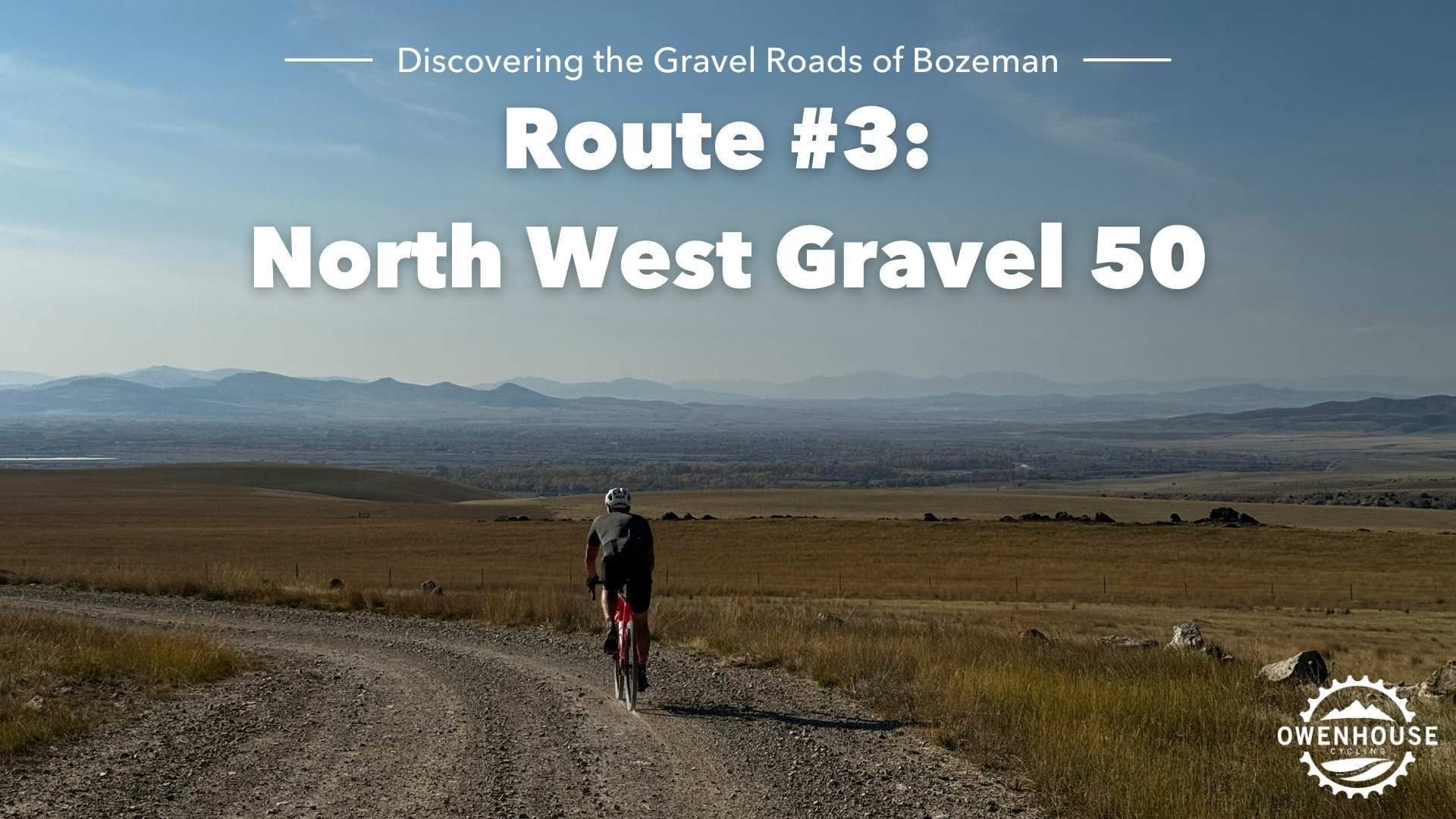 picture of gravel rider on Bozeman North West Gravel 50 route