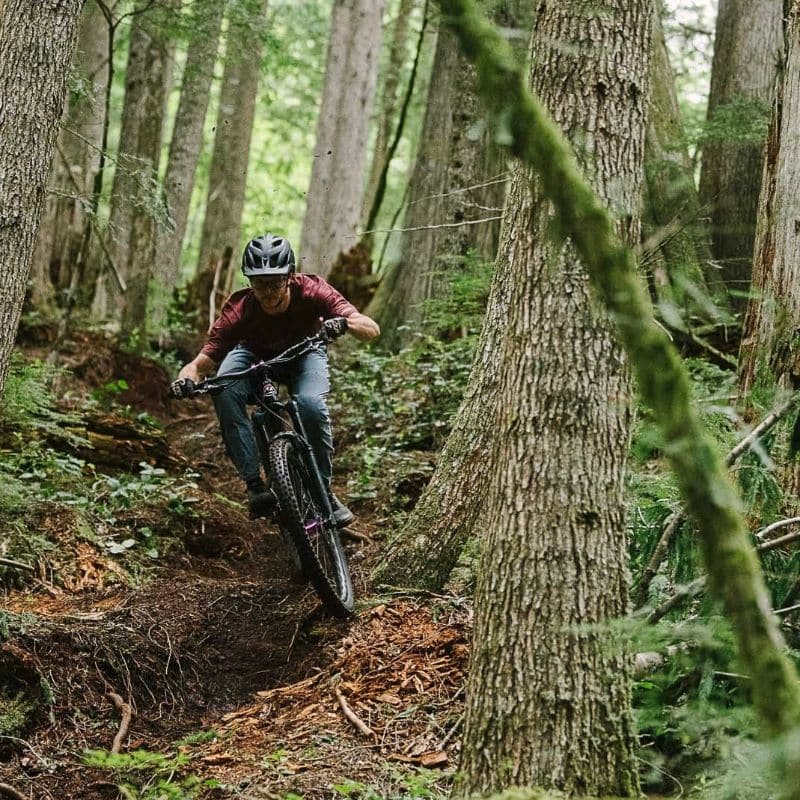 owenhouse cycling team member branham snyder riding a rocky mountain full suspension bike