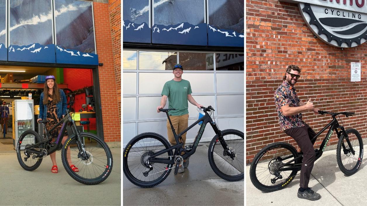 Dirt Concern volunteers with Santa Cruz mountain bikes at Owenhouse Cycling