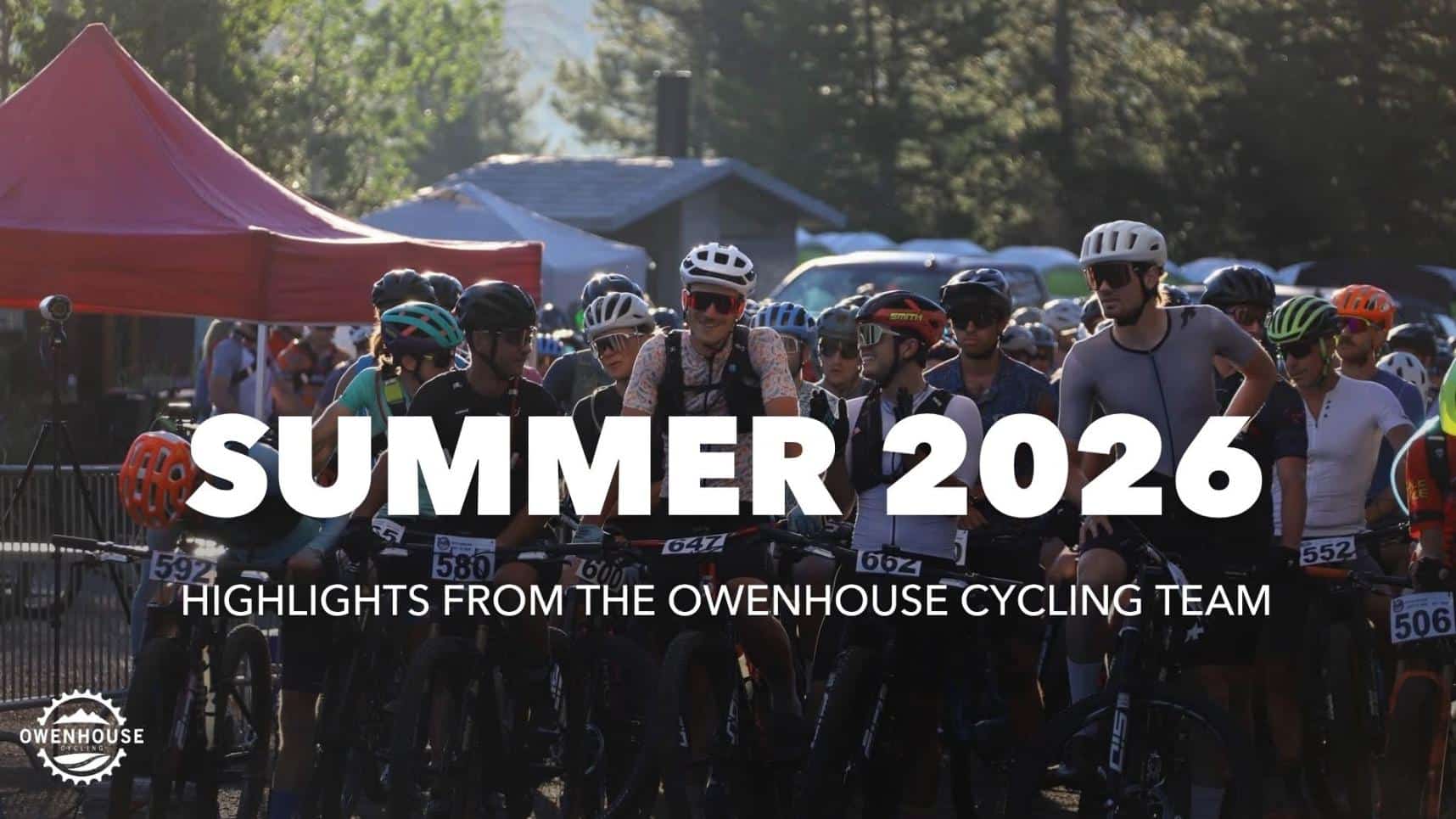 Cyclists at the start line during Owenhouse Cycling's summer 2026 race season