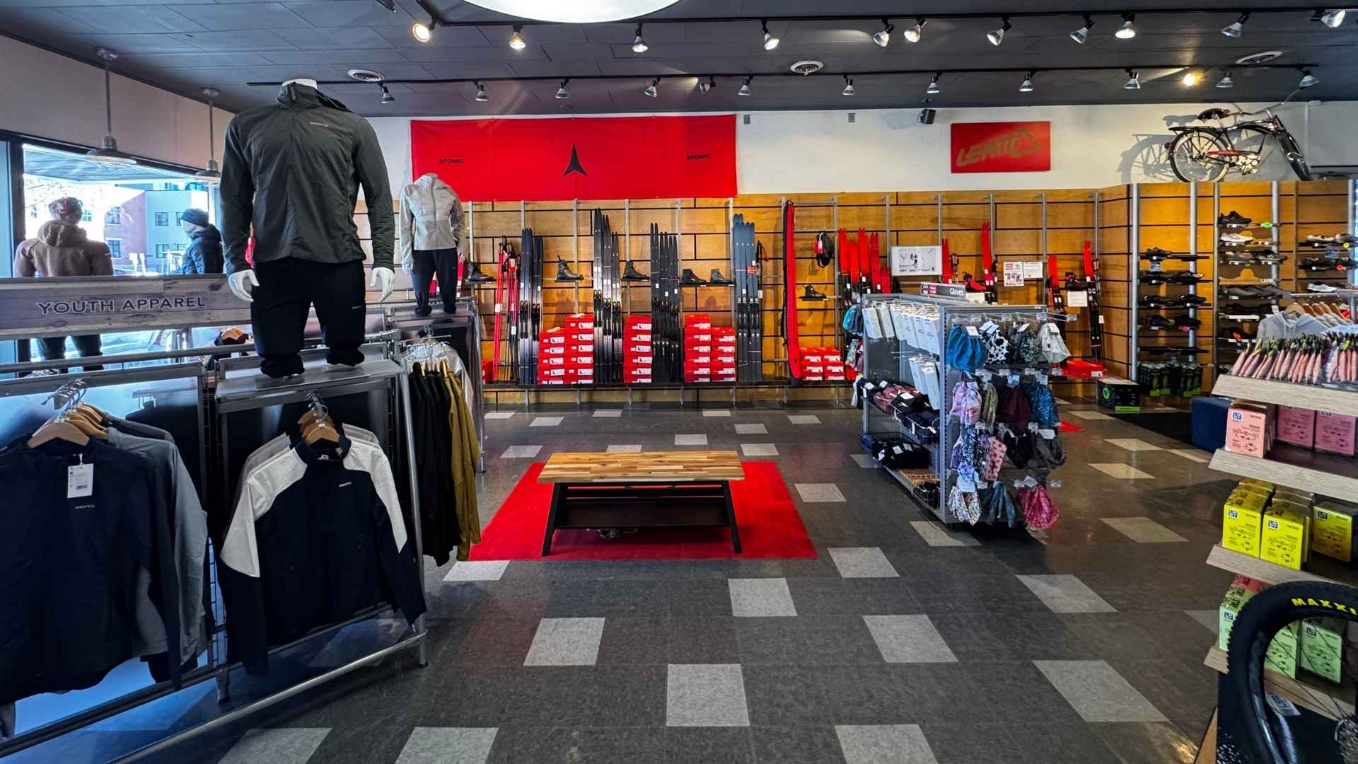 Owenhouse Cycling in ski shop mode